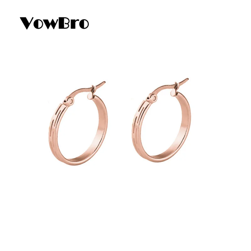 VowBro 2019 новые ювелирные изделия из нержавеющей стали серьги золотого цвета