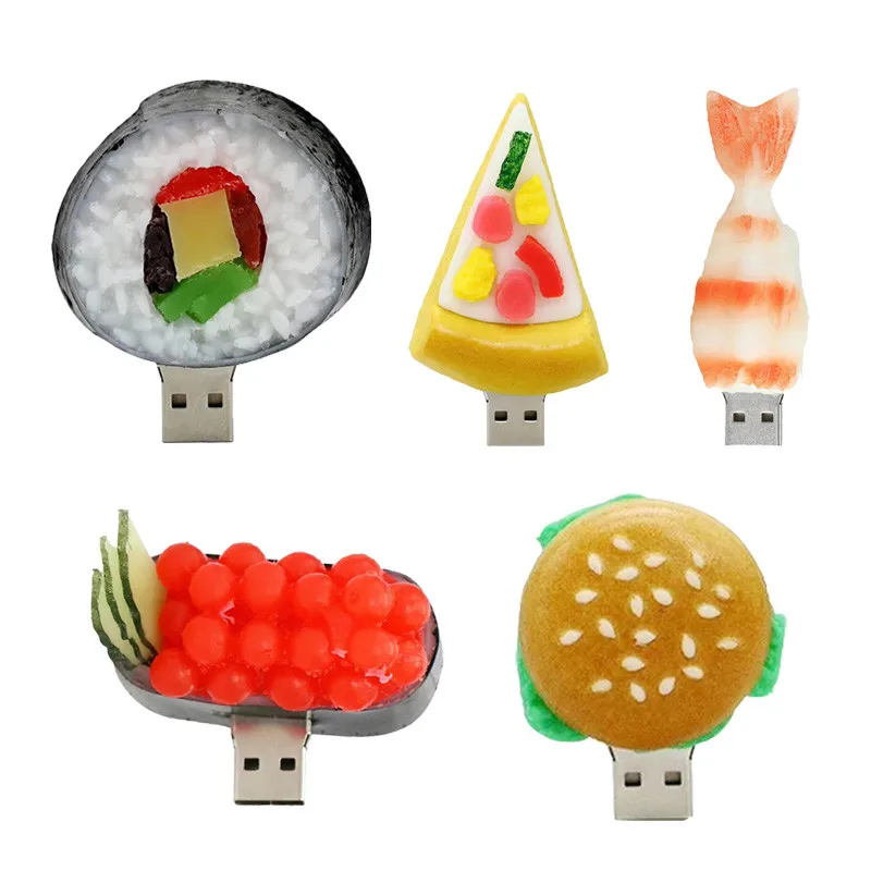 Прекрасный маленький суши пицца USB 16 ГБ 32 64 4 8 карта памяти Sashimi u диск подарок