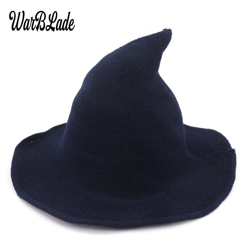 

WBL Along the sheep wool cap knitting fisherman hat Female Fashion witch Pointed Basin Bucket Hat Accessories Party Hats
