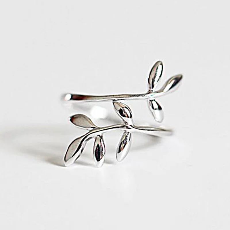 Женское кольцо для самообороны Золотое и серебряное с листьями надписью Love Small