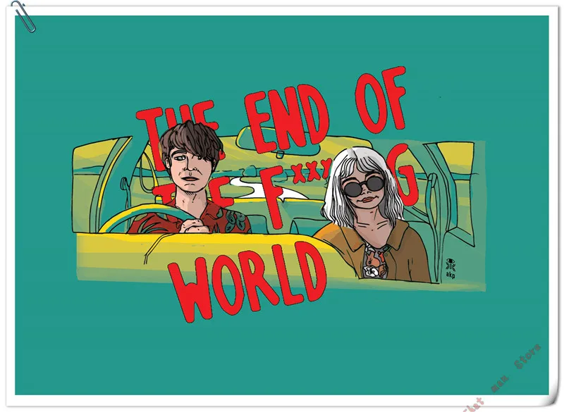 The End of the F* ing World Плакат, четкое изображение, наклейки на стену, украшение дома, высокое качество, печать, белая бумага с покрытием, домашнее искусство - Цвет: Серый