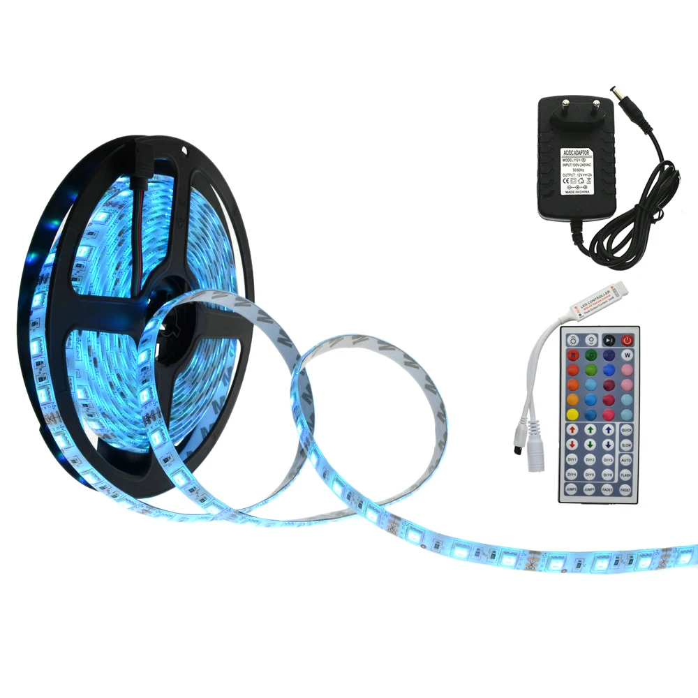 Светодиодная лента 5050 RGBWW 5 м 10 15 RGB набор светодиодных лент с ИК-пультом