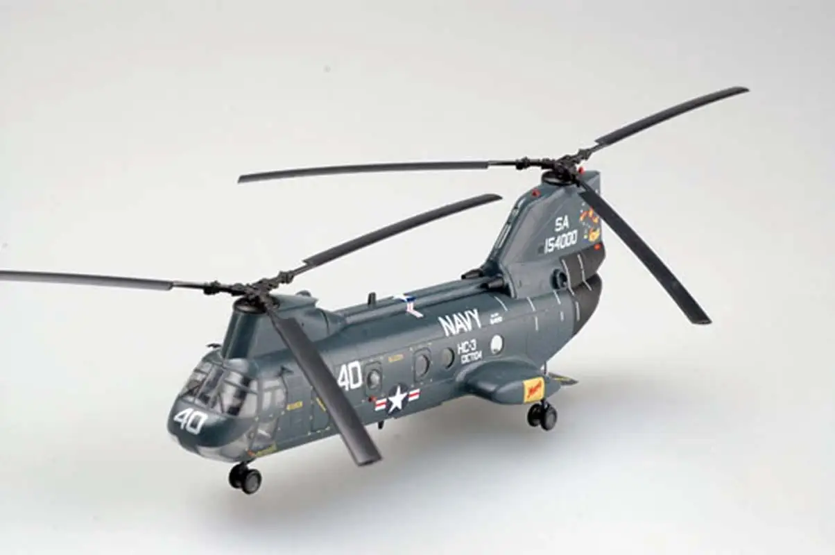 США Boeing CH 46 морской рыцарь вертолет HC 3 DET 104 1/72 литья под давлением самолет легкая