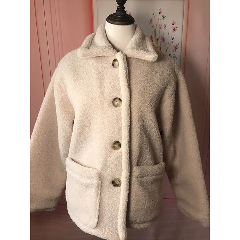 Куртка женская с пряжкой теплая мягкая свободная мехом f562|Женские куртки| |