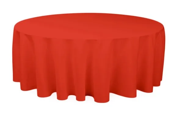 REd Livia Event Tex круглая Свадебная скатерть события День рождения украшение дома белая Рождественская скатерть из полиэстра крышка - Цвет: REd