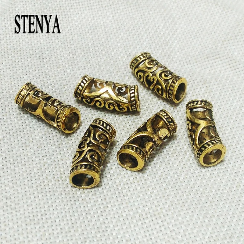 Tupe разделитель кисточка кожаный шнур Ранняя Цветочная филигранная трубка бусины