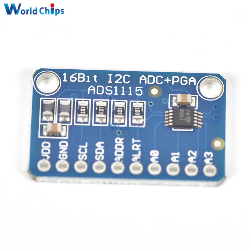 16 бит IIC I2C ADS1115 модуль ADC 4 канальный с усилителем Pro Gain макетная плата