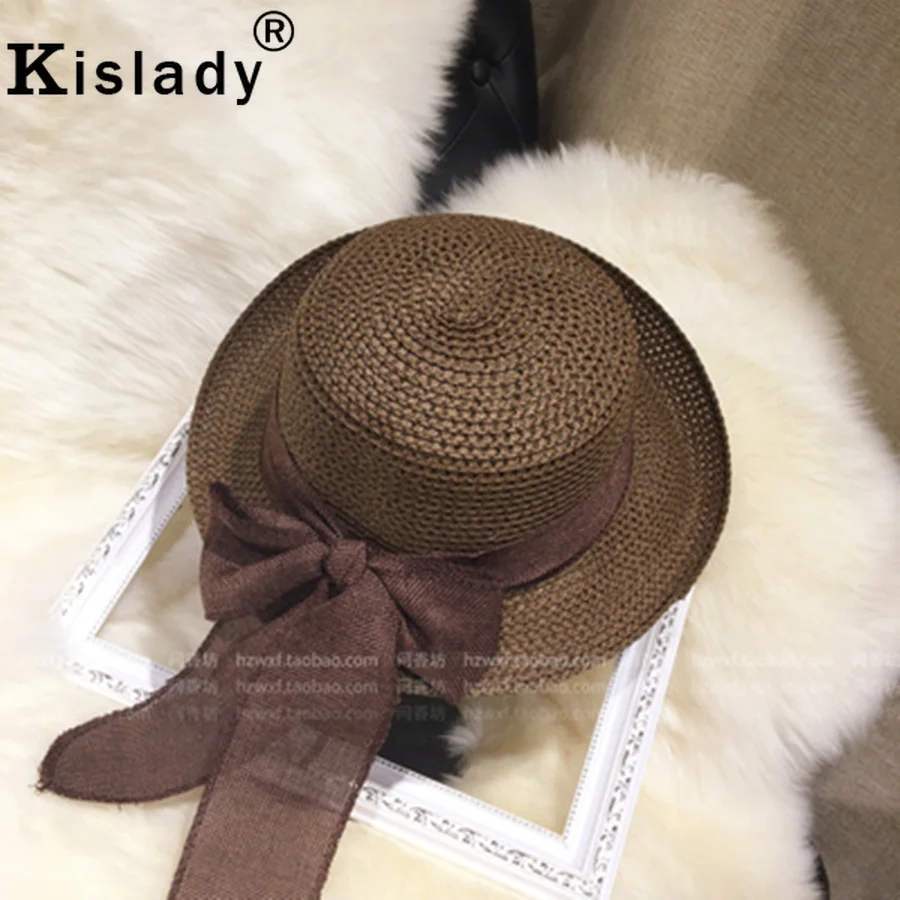Kislady элегантные модные женские летние кепки с бантом и лентой повседневные Daxie Wild