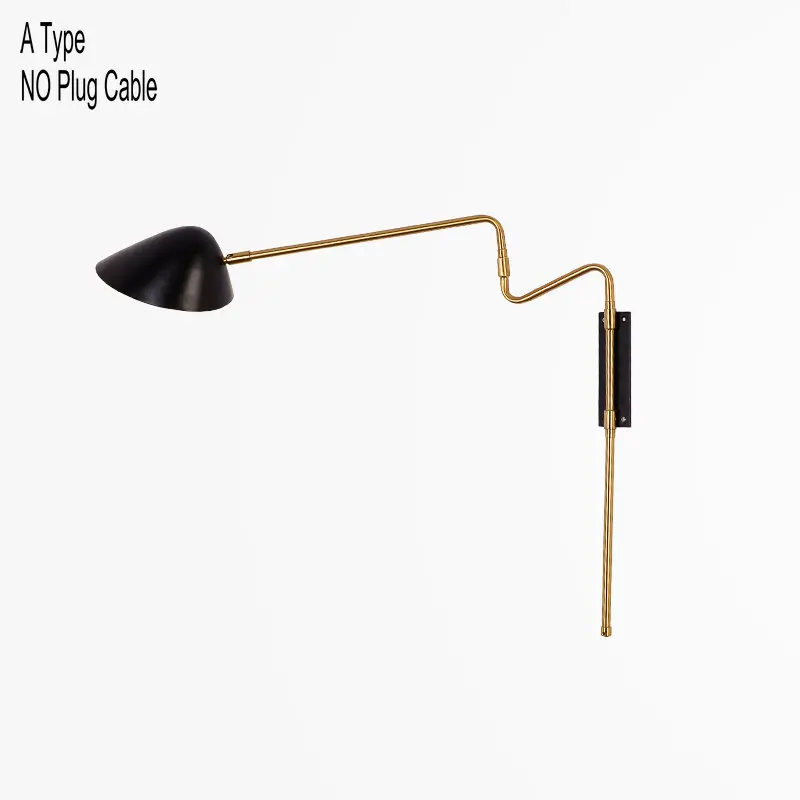 A Type No plug cable 360 Degree Rotatable Modern Wall Lamp With Switch G9 Included Living Room Bedroom Bedside Reading Light with EU/US Plug - Цвет абажура: A Type No plug cable