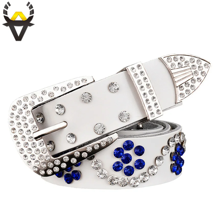 Ремни кожаные женские шириной 3 см со стразами|genuine leather belt women|genuine beltfashion |