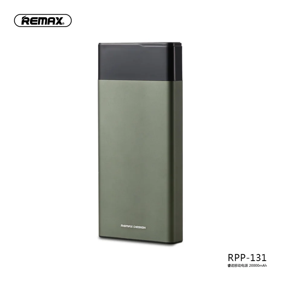 20000mAh Green Remax 20000 мАч Внешний аккумулятор с двойным USB ЖК-дисплеем, портативное Внешнее зарядное устройство, внешний аккумулятор 10000 мАч для Xiaomi samsung huawei - Цвет: 20000mAh Green