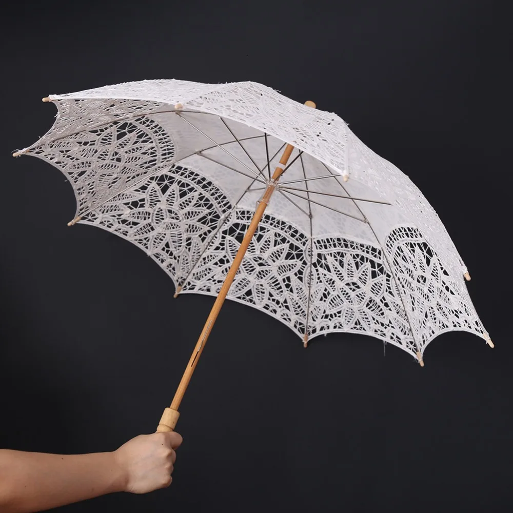 Long handle umbrella Lace sun Princess Palace Flower Umbrella sunscreen beach Photo Photography wedding | Дом и сад