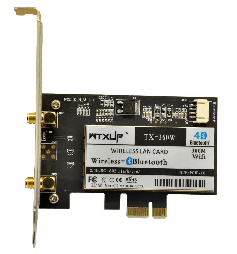 Wi-Fi-адаптер Atheros AR5B22 300 Мбит/с PCI-E Bluetooth 4 0 + 2x5 дБи | Компьютеры и офис