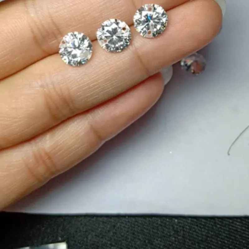 

50pcs/lot Cubic Zirconia Stone Beads with Single/Double Hole 4~8mm AAA Grade CZ Stone Zircon Beads For Jewelry Making X7-M2