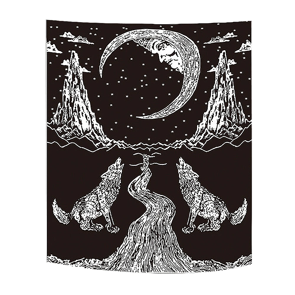 TarrotSun гобелен с Луной, индийская мандала, богемное одеяло, декоративный гобелен в стиле хиппи, настенный, модный гобелен, домашний декор