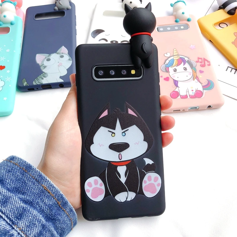 S8 S9 S10 3D чехол для Etui samsung Galaxy S8 S9 S10 Plus чехол Note 8 9 медведь Единорог Kawaii чехол для Coque samsung S7 Edge чехол - Цвет: 6