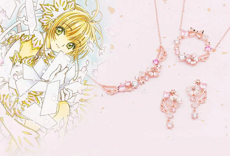 Card Captor Sakura Розовый венок Rosegold Цепочки и ожерелья с подвесками Косплэй Опора