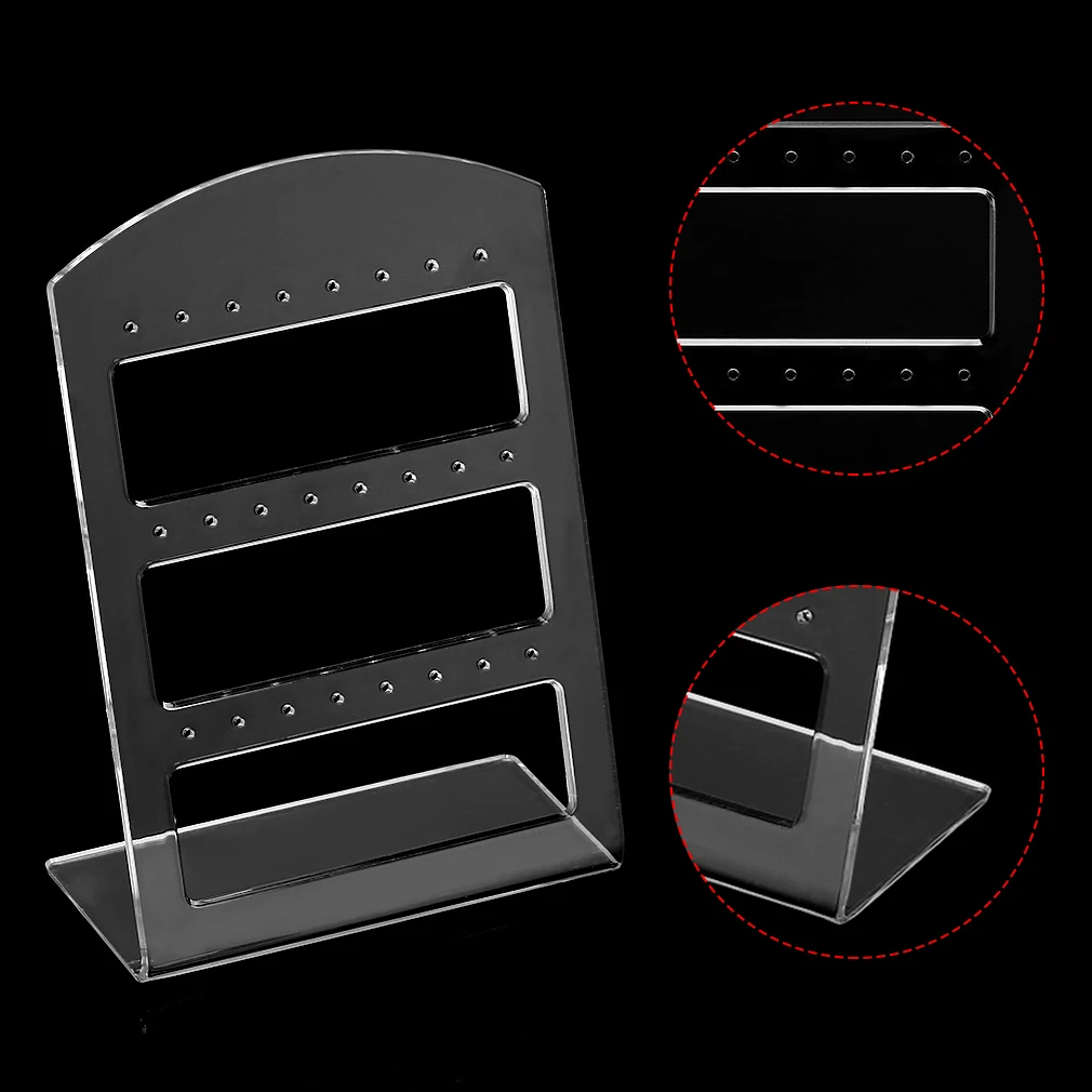 24 Отверстия пластиковая витрина для сережек подставка органайзер модная