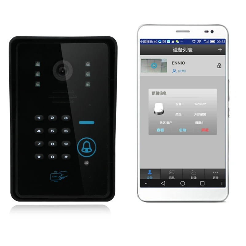 Эннио SY WI-FI 002ids дверные звонки RFID домофон смартфон ИК Ночное видение