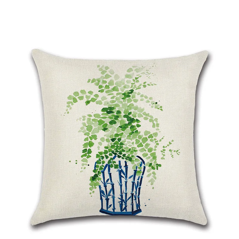 2PC/SET Home Tropical Rainforest Green Leaves Bonsai Pillowcases For Office Bedroom Pillow Case Decorative Pillowcase 45*45cm | Дом и сад