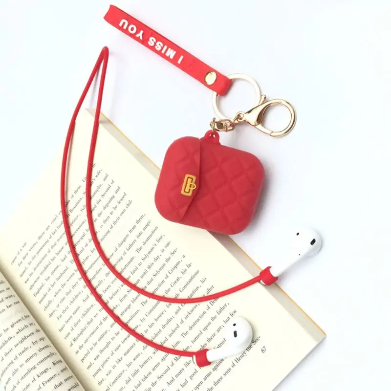 Модный милый рюкзак мягкий силиконовый защитный чехол противоударный для Airpods