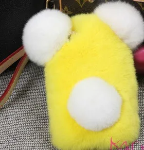 6 With ear tail Чехол с кроличьим мехом и пандой для samsung galaxy A90, 5G,, A7, A8 plus, s9 plus, A40, A50, A70, милый мультяшный теплый Пушистый Плюшевый чехол - Цвет: 6 With ear tail
