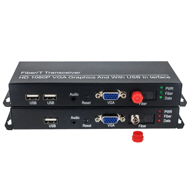 HD VGA полоса USB Аудио Видео Оптическое волокно цифровое преобразование