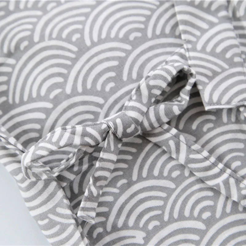 

Men's Cotton Belt Lounge Japanese Kimono Robe Evening Pajamas Striped Wave Print Pyjamas Sleepwear Soft Khan Steam Wear 903-A803