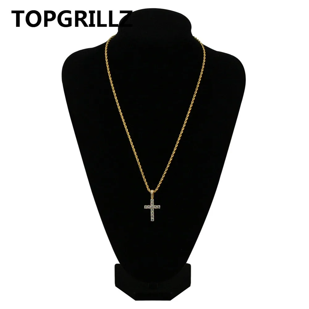 TOPGRILLZ, хип-хоп, Pico Harvey, подвеска в виде креста, ожерелье, микро ПАВЕ, AAAA+ кубический цирконий, Египетский стиль, ожерелье, 2" 30", цепочка