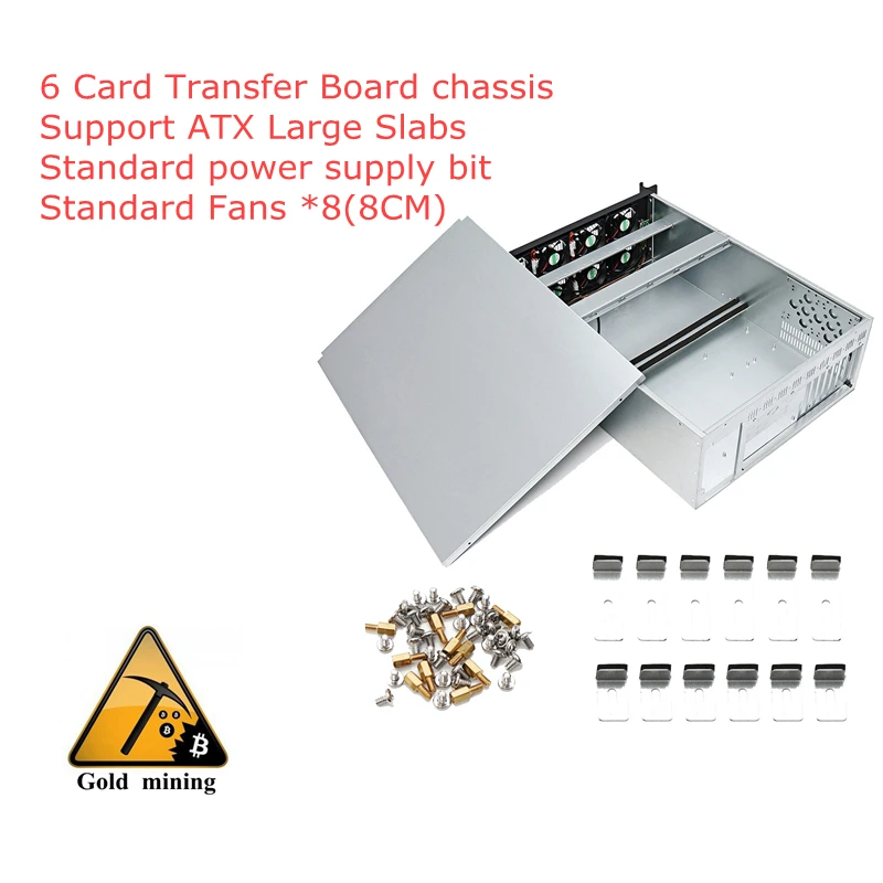mining machine 4U PC sever cabinet rack USB miner frame ETH ZEC BTC LTC XMR coin for r9 370 380 rx470 480 570 580 6 graphic card |