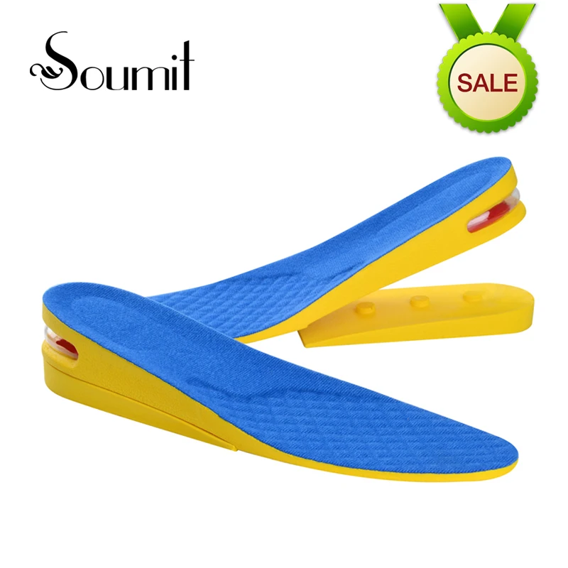 

Soumit 2-Layer Invisible Height Increase Lift Heels Inserts Sports Shoes Insoles for Men Women Air Cushion Taller Insoles Pads