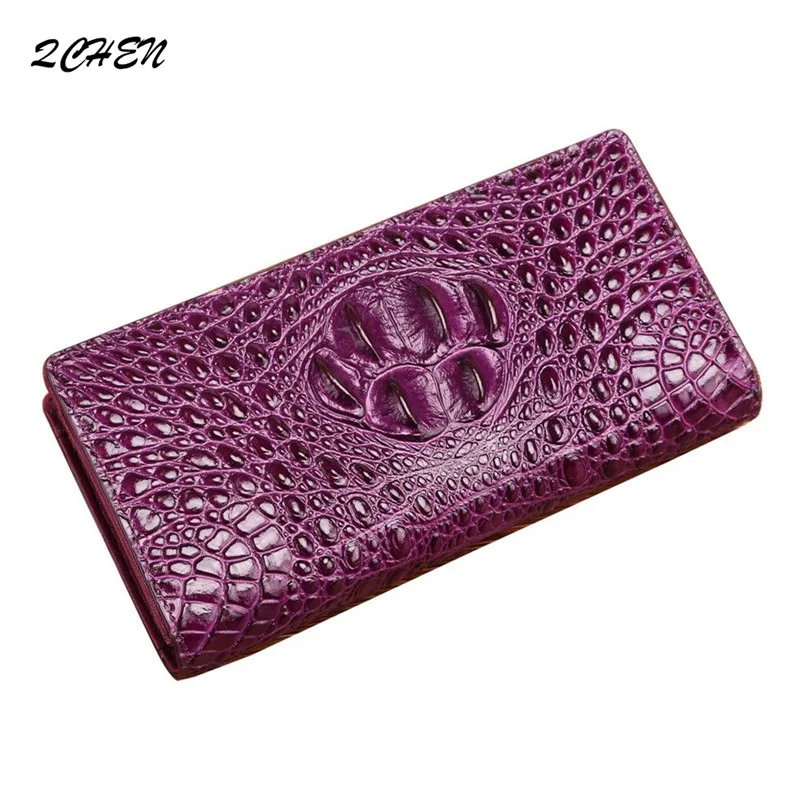 

Высококачественный мужской кошелек с натуральным 3D тиснением из крокодиловой кожи, Длинный кошелек для женщин, деловое специальное предложение, большой кошелек для рук 002 ТБ