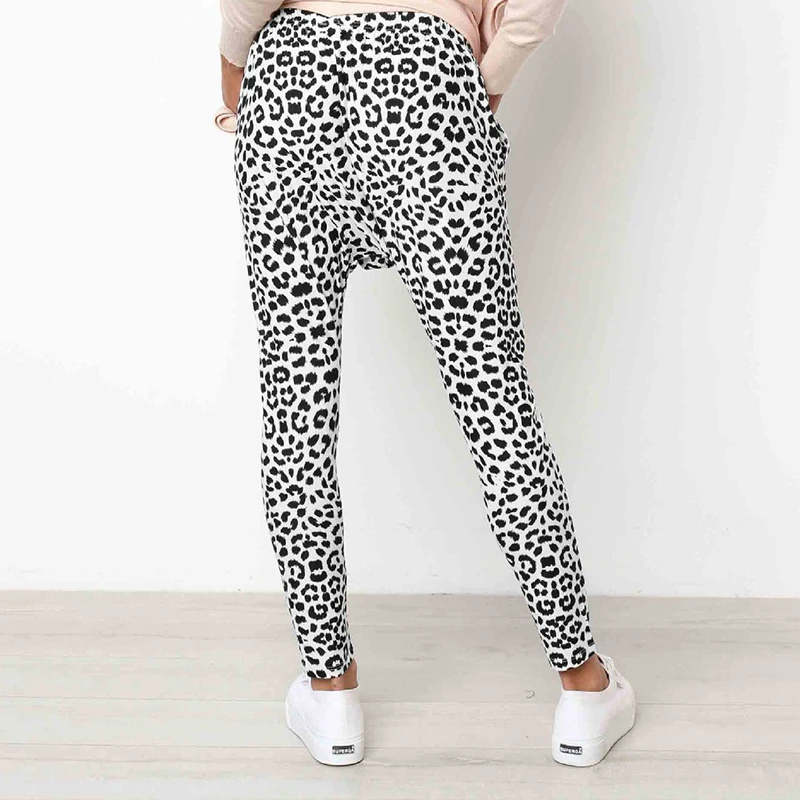 CHRLEISURE Pantalon Femme свободные леопардовые брюки с принтом женские повседневные Модные