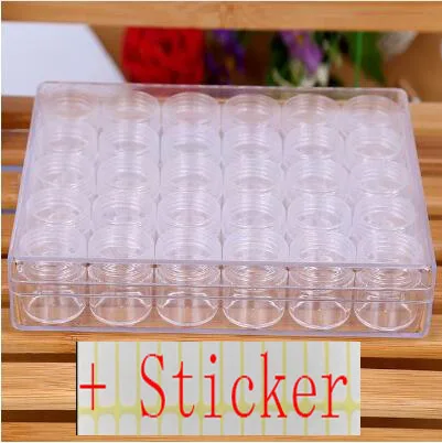 30PCS-BOX tie zhi 30/60/90/120 слотов Регулируемая Прозрачный Алмазный Аксессуары для рисования Инструменты ящик для хранения ювелирных изделий Чехол Инструменты для вышивки крестом организовать - Цвет: 30PCS-BOX tie zhi