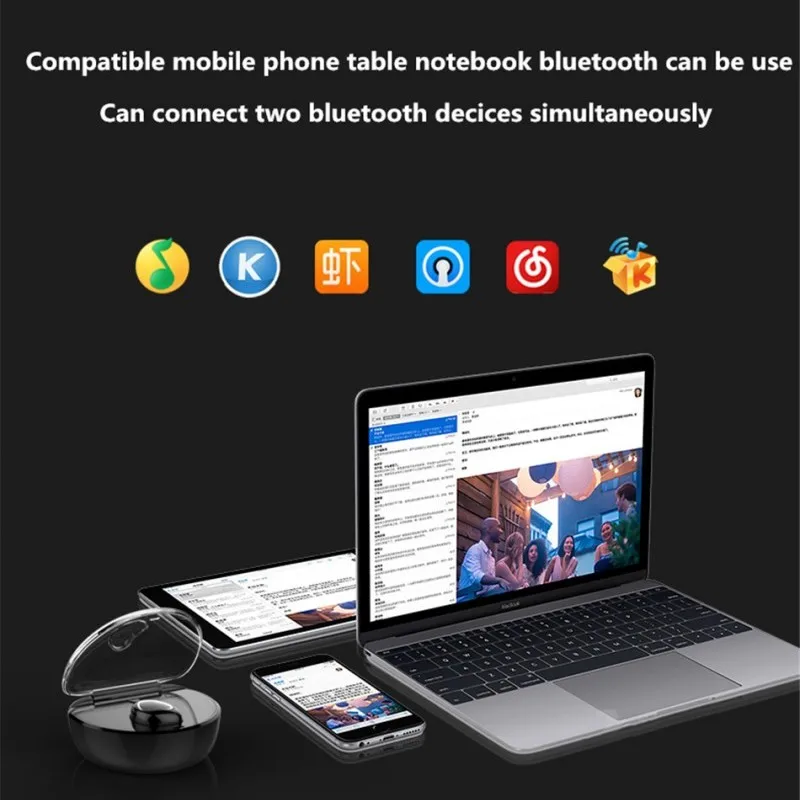 CUFOK X7 Bluetooth наушник Беспроводной спортивные наушники с зарядный чехол Мини