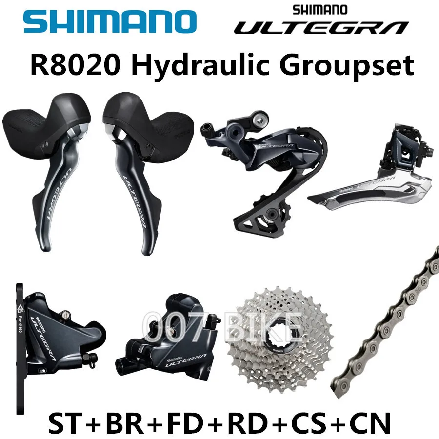 SHIMANO R8020 группа набор ULTEGRA R8020 Гидравлический дисковый тормоз переключатель дорожный велосипед R8020 R8070 переключатель 25T 28T 30T 32T 34T