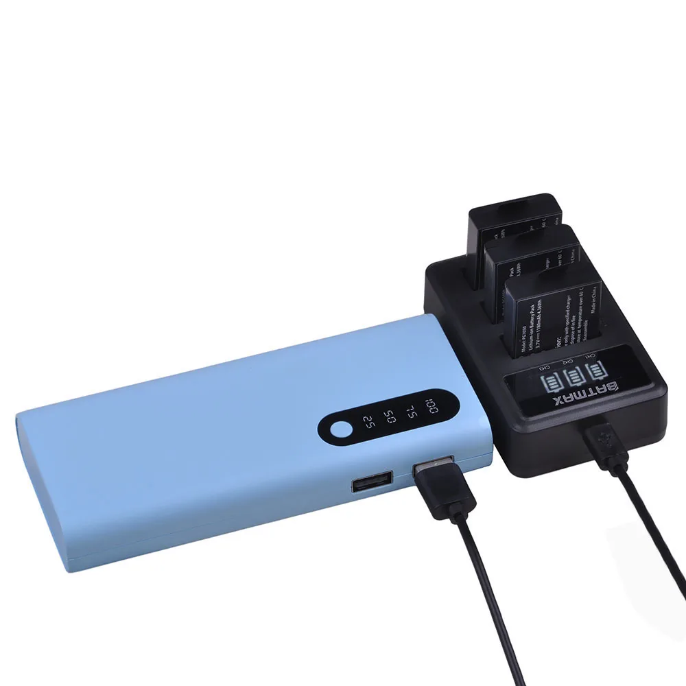 Аккумулятор PG1050 2 шт. 1180 мАч + зарядное устройство USB с 3 слотами и светодиодным