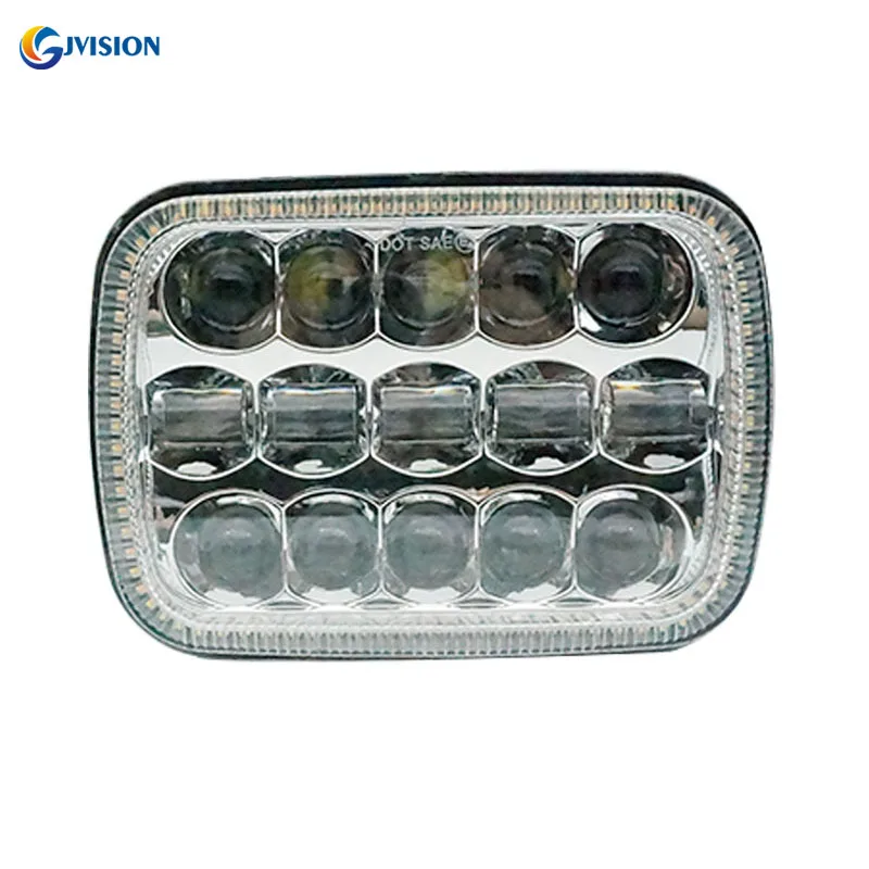 Новинка; 5x" 7x6 дюймов Angel eyes DRL H4 светодиодный квадратные фары для Jeep wrangler YJ Cherokee XJ Comanche MJ прямоугольный налобный фонарь