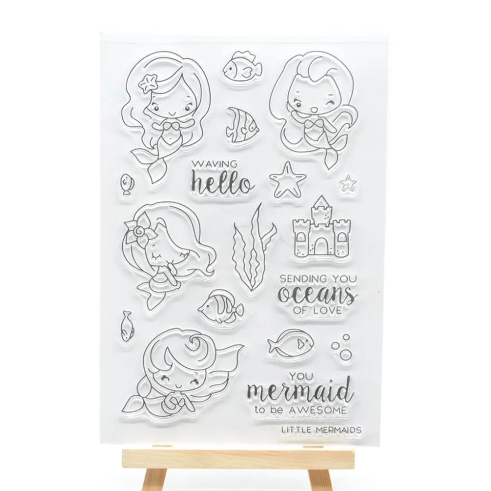 ПВХ прозрачный печать мультфильм узоры DIY скрапбук Фотоальбом Карта Дневник