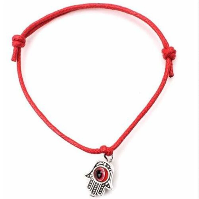Мужской и женский браслет с красным воском счастливый кулон в виде
