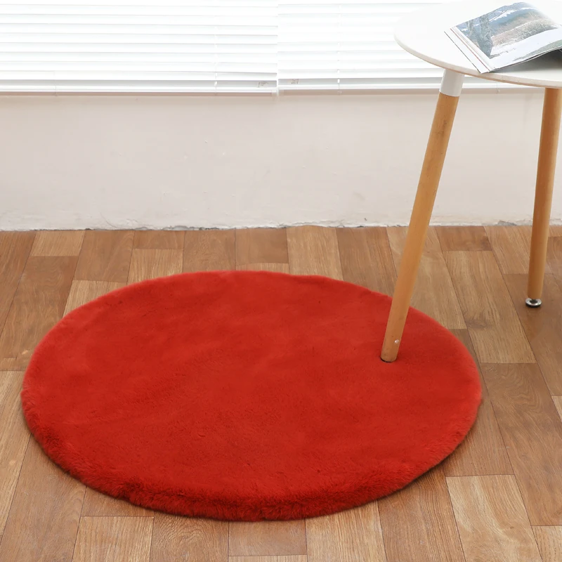 Ковер из меха для спальни толстый прикроватный коврик с имитацией кроличьего