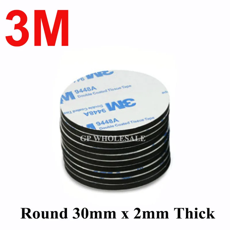 round 30mm black 10 шт. 3 м сильная Двухсторонняя клейкая акриловая наклейка с эмблемой для автомобиля багажник на крышу для транспортных средств пена круглая двухсторонняя Монтажная клейкая - Цвет: round 30mm black