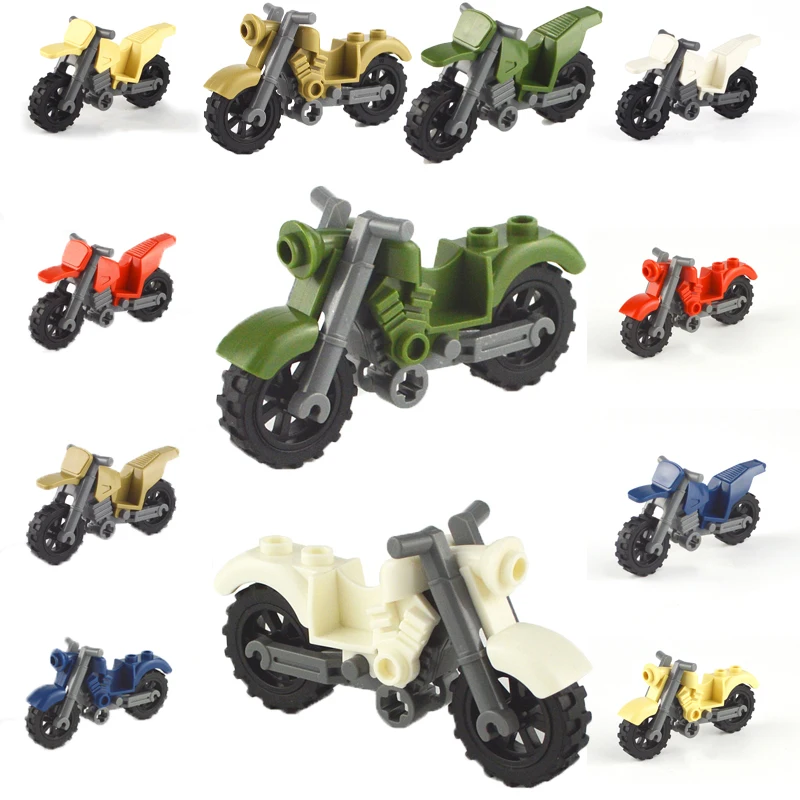 Гоночный мотоцикл две модели шесть цветные блоки совместимые с Le city digital truck brick