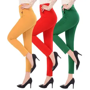 Брюки женские эластичные с высоким поясом, облегающие повседневные офисные штаны, модель Q1427, 5XL, лето размера плюс