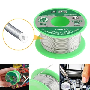 Припой С бессвинцовым канифольным сердечником, 50 г, 0,5 мм, 0,6 мм, 0,8 мм, с флюсом и низкой температурой плавления для электрического паяльника