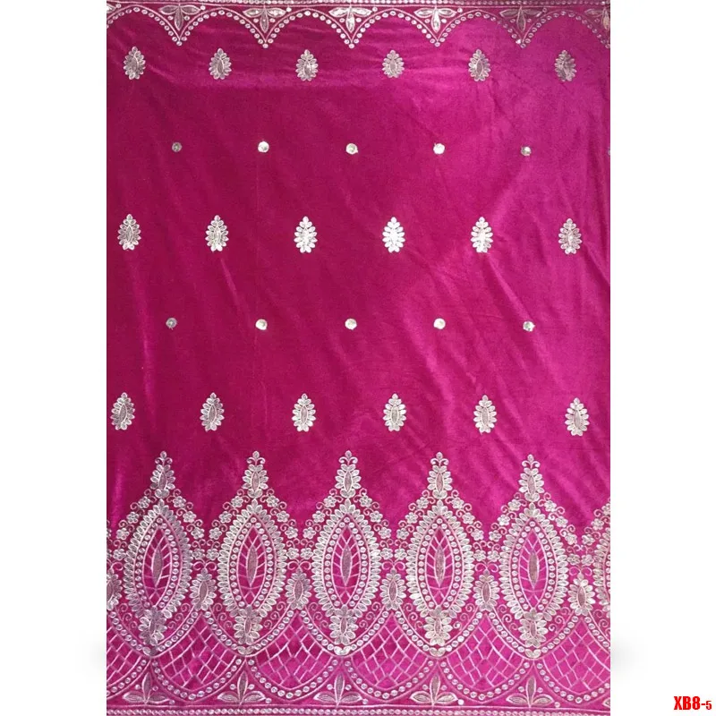 

Latest Popular Designs Sequin Fabric 5 Yards African Velour Lace Fabric High Quality indian cotton Velour lace fabric f180513
