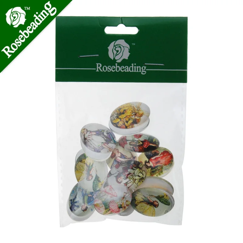 Овальный стеклянный кабошон 18x25 мм смешанные фотографии для маленьких девочек