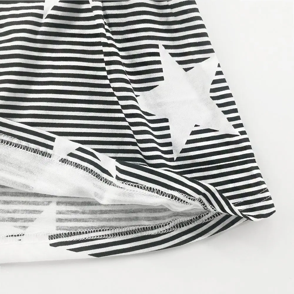 Oklady Summer Casual Pentagonal Star Pattern Dress for Little Girls 2-6 Year Old |