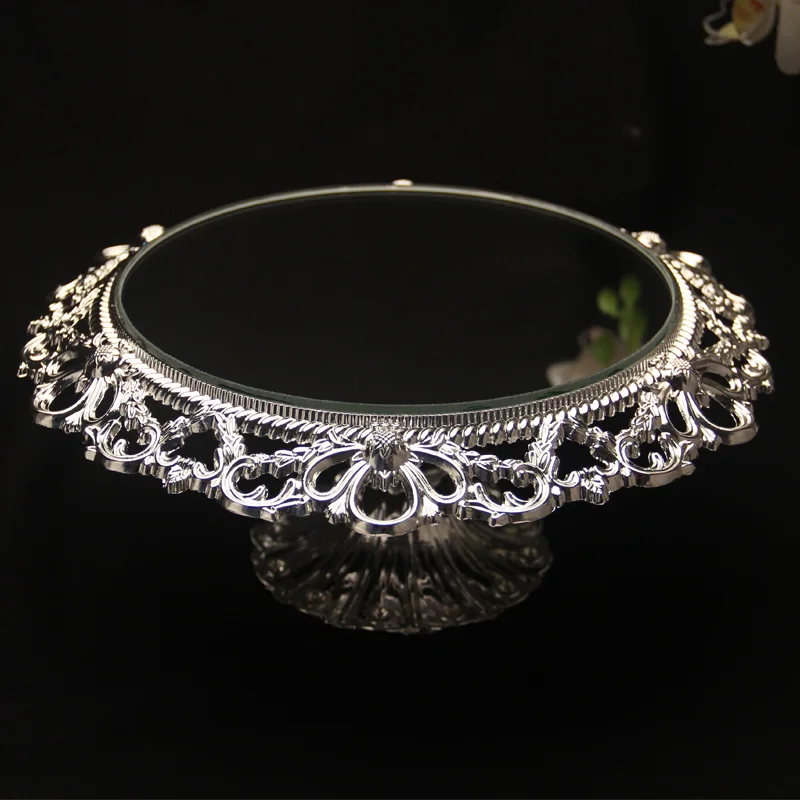 Зеркальная фотография декоративная стеклянная тарелка для свадьбы десертного