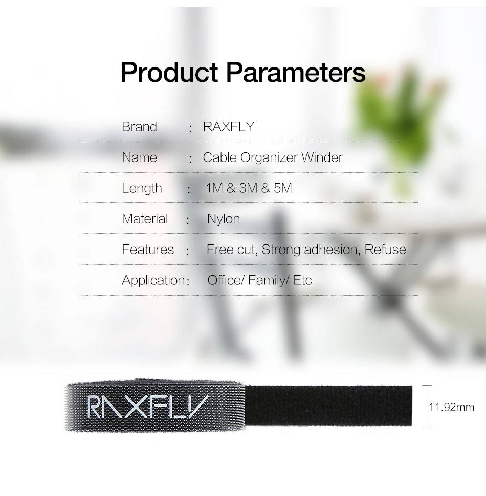 RAXFLY Кабельный организатор usb-кабеля для молния Micro Тип USB C Длина 1/3/5 м кабель клип офис Desktop Управление кабельный организатор кабель менеджмент органайзер кабелей органайзер для проводов